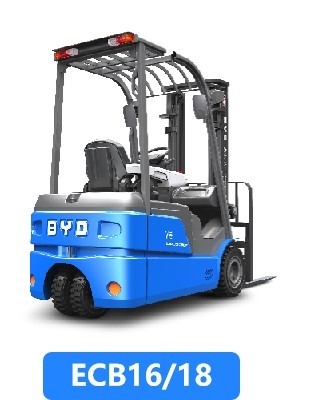 Được sản xuất ở Trung Quốc, BYD ba pivot cân bằng trọng lượng 1,6-2,0 tấn điện thuần túy xe nâng