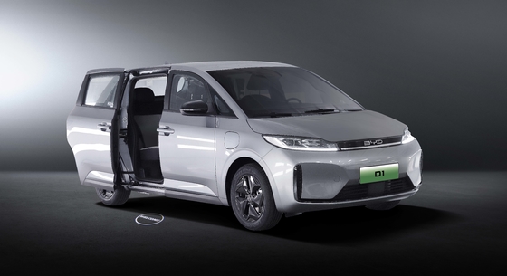 BYD Nguyên chất Điện xe tắc xi D1 có phạm vi 418km và cửa trượt điện